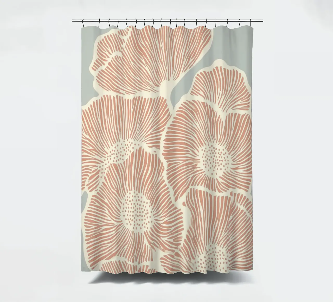 Fiori in linea tenda da doccia da Carinaprint