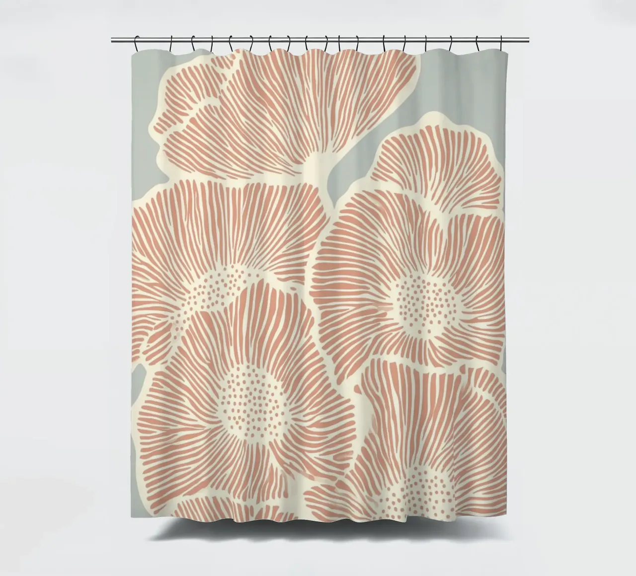 Fiori in linea tenda da doccia da Carinaprint