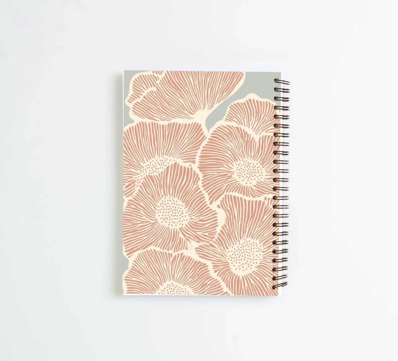 Flowers in a line pattern spiral notebook by Carinaprint