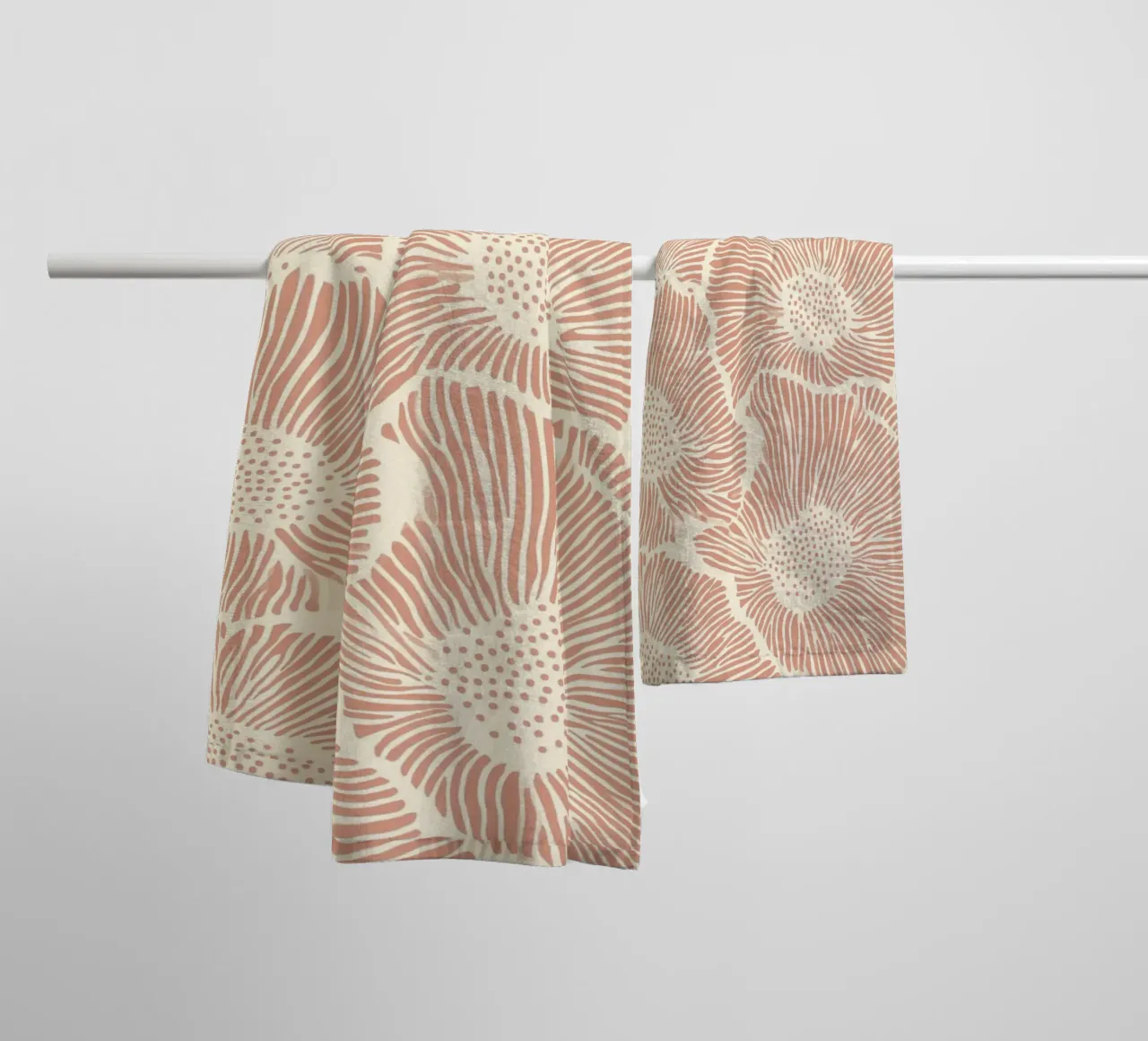 Fiori in linea asciugamano da bagno da Carinaprint