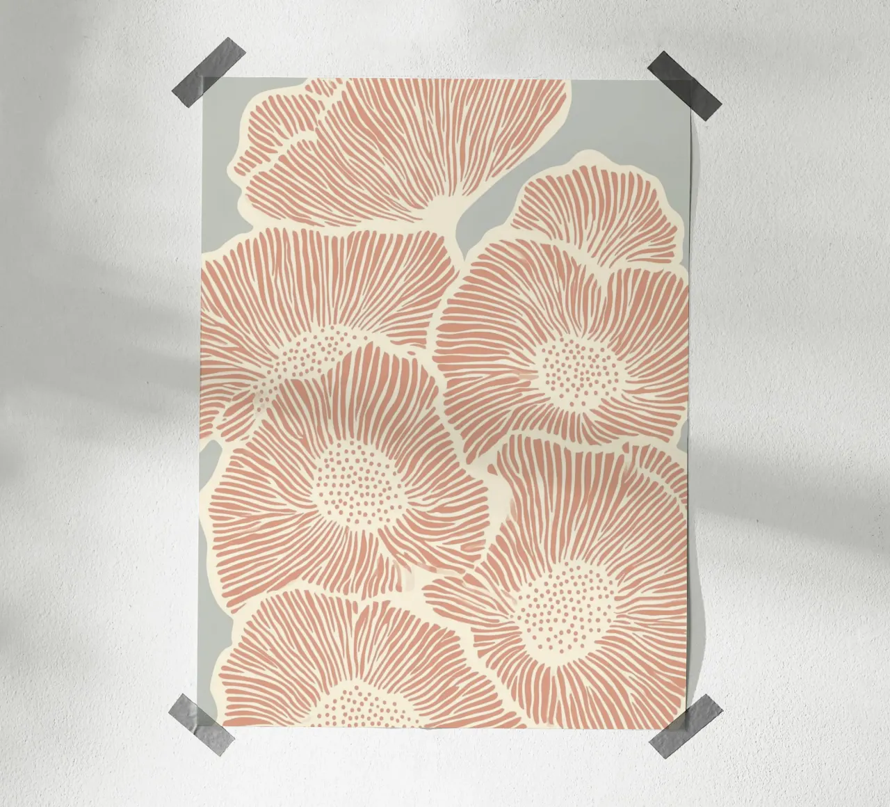 Fiori in linea carta hahnemühle da Carinaprint