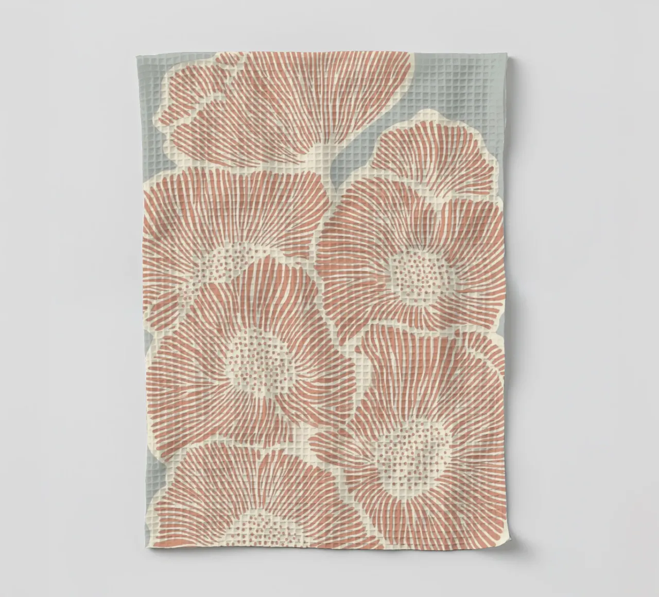 Fiori in linea canovaccio da cucina da Carinaprint