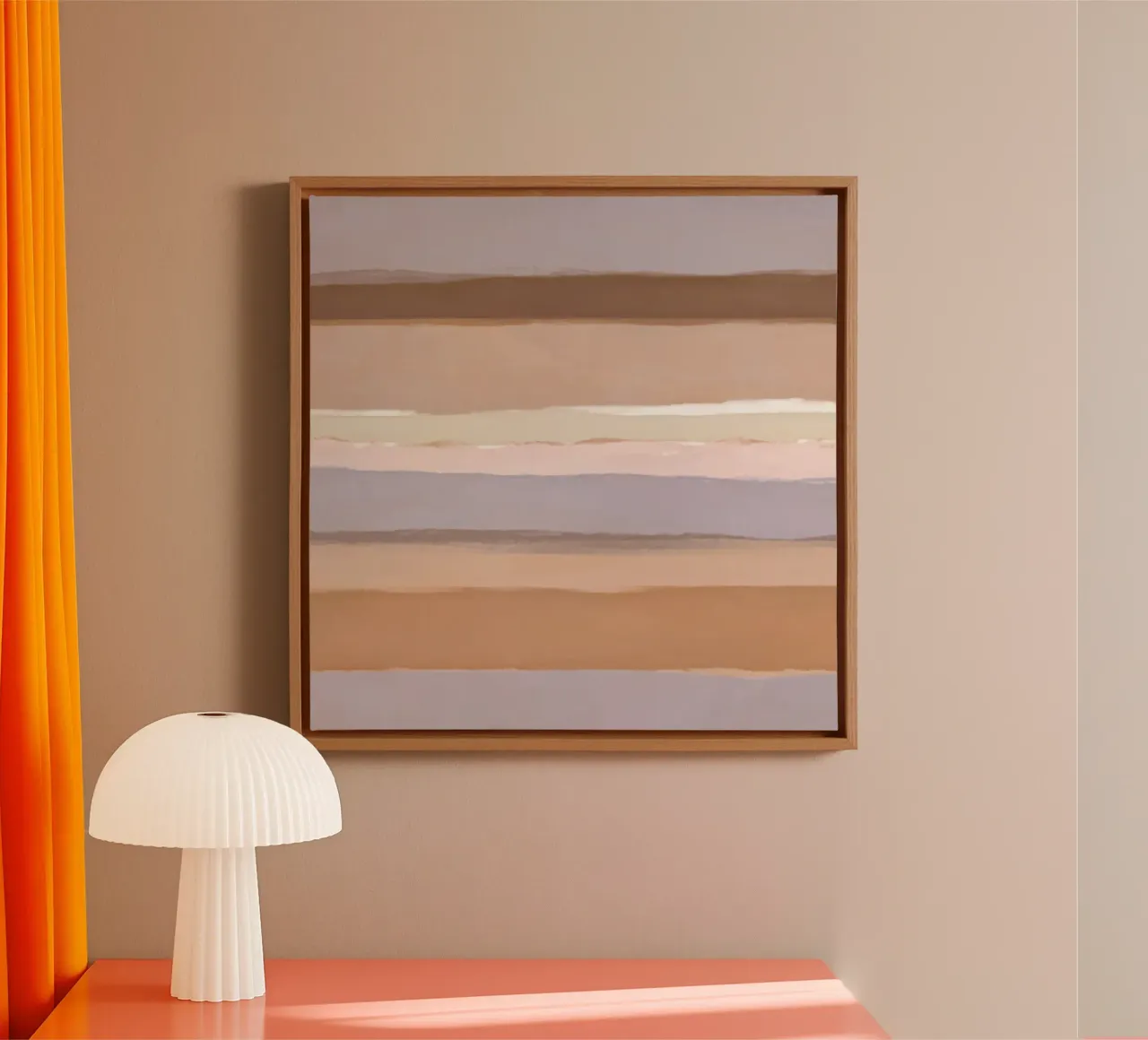 Strips 4B | Mauve & Warm Neutrals toile avec Caisse américaine de sabidussi