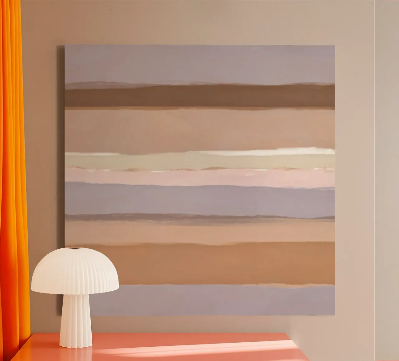 Strips 4B | Mauve & Warm Neutrals toile avec Caisse américaine de sabidussi