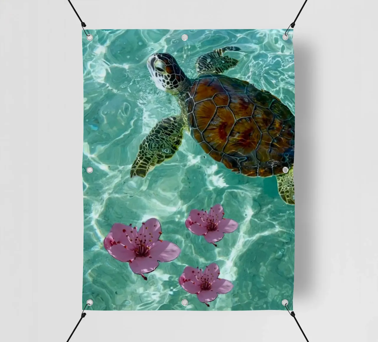 turtle flower telo in pvc da ryan