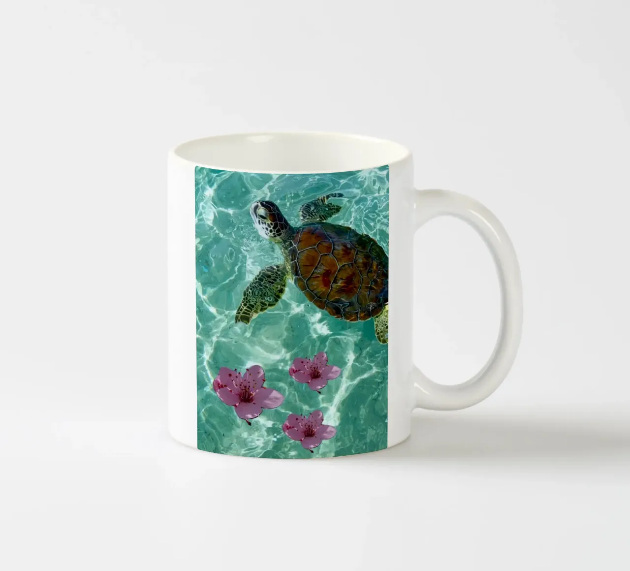 turtle flower tazza in ceramica da ryan