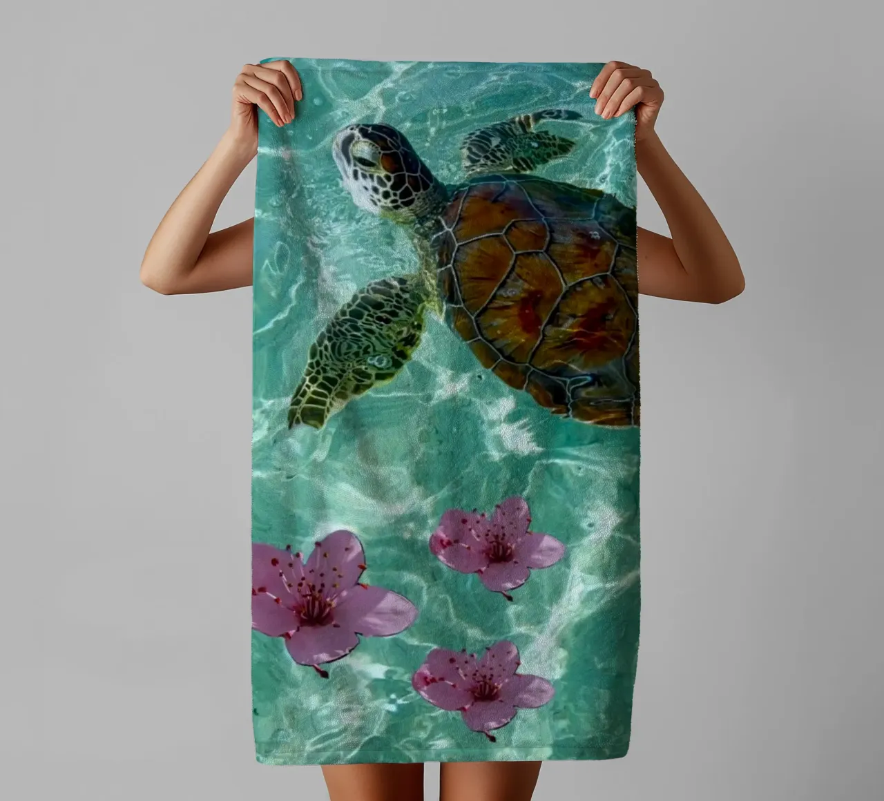 turtle flower asciugamano da bagno da ryan