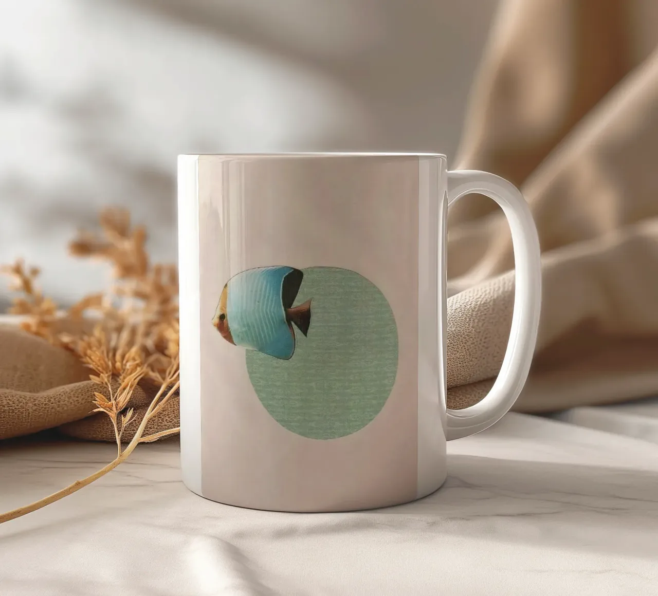 fish circle tazza in ceramica da ryan