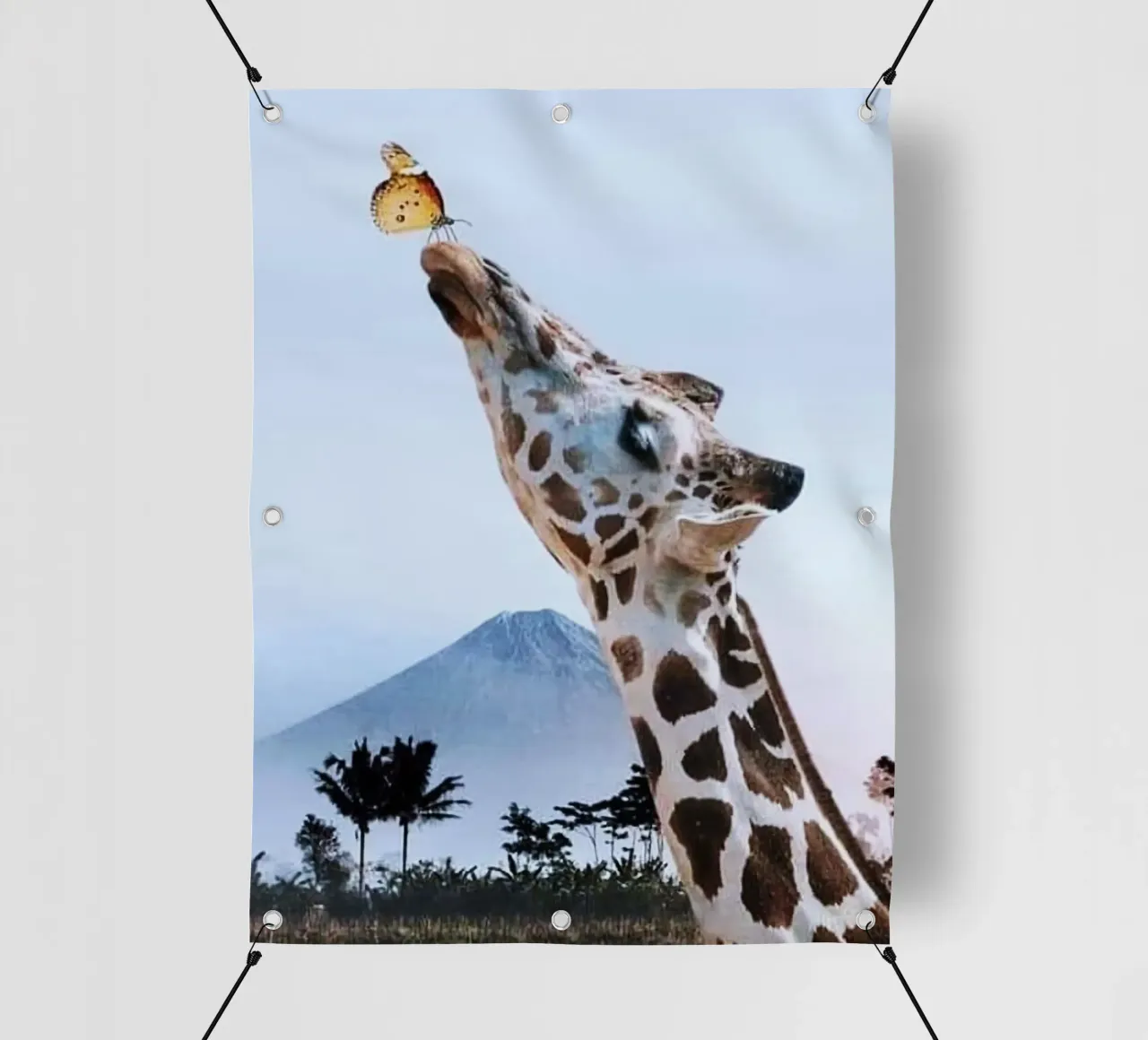 giraffe and butterfly telo in pvc da ryan
