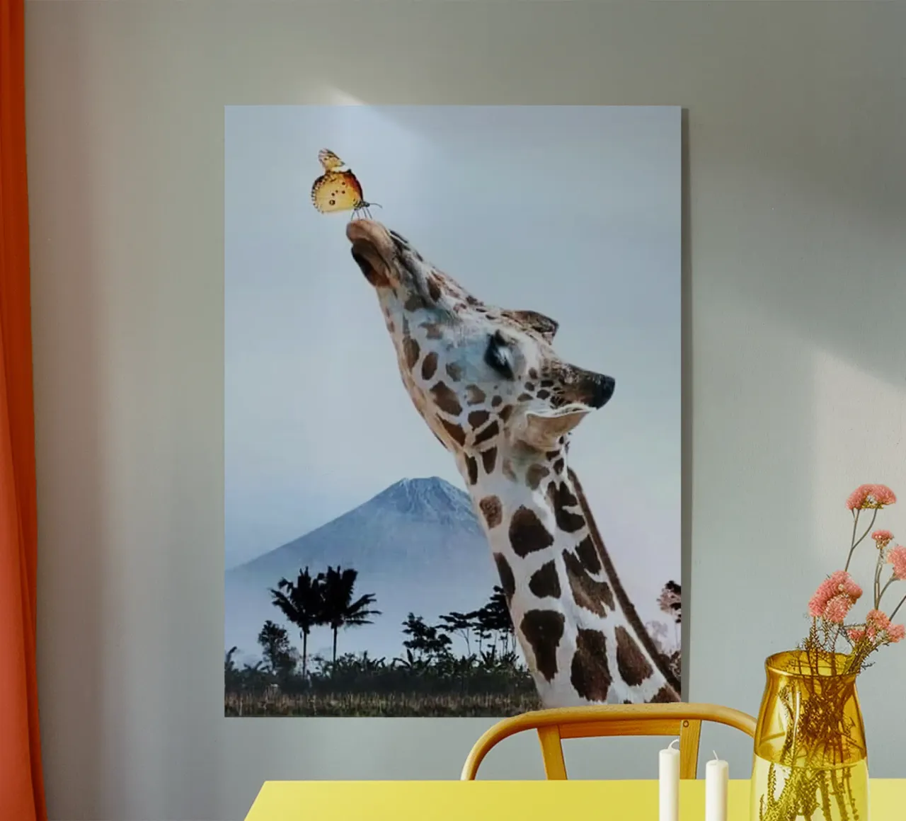 giraffe and butterfly plexiglass da ryan