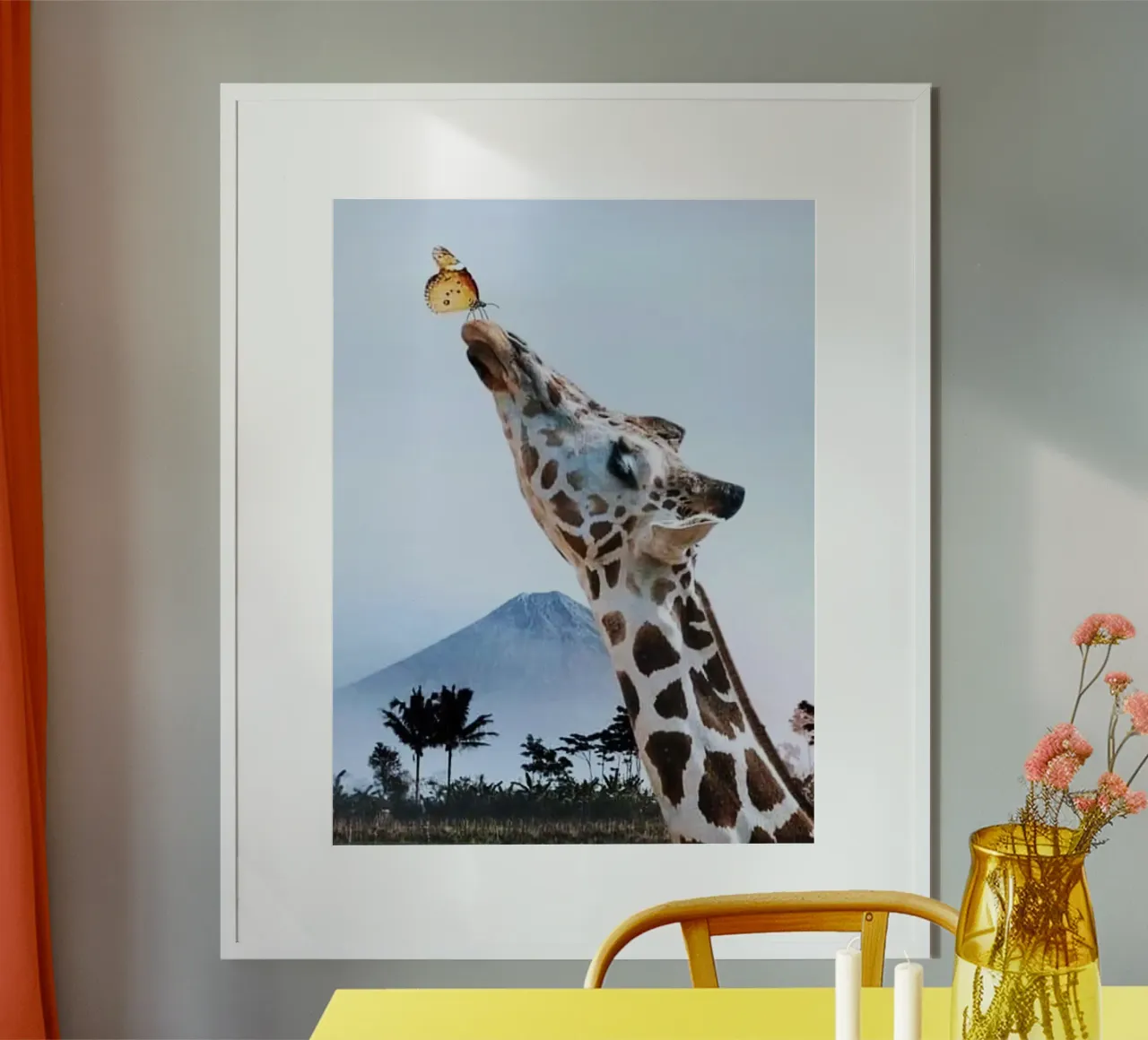 giraffe and butterfly carta hahnemühle da ryan