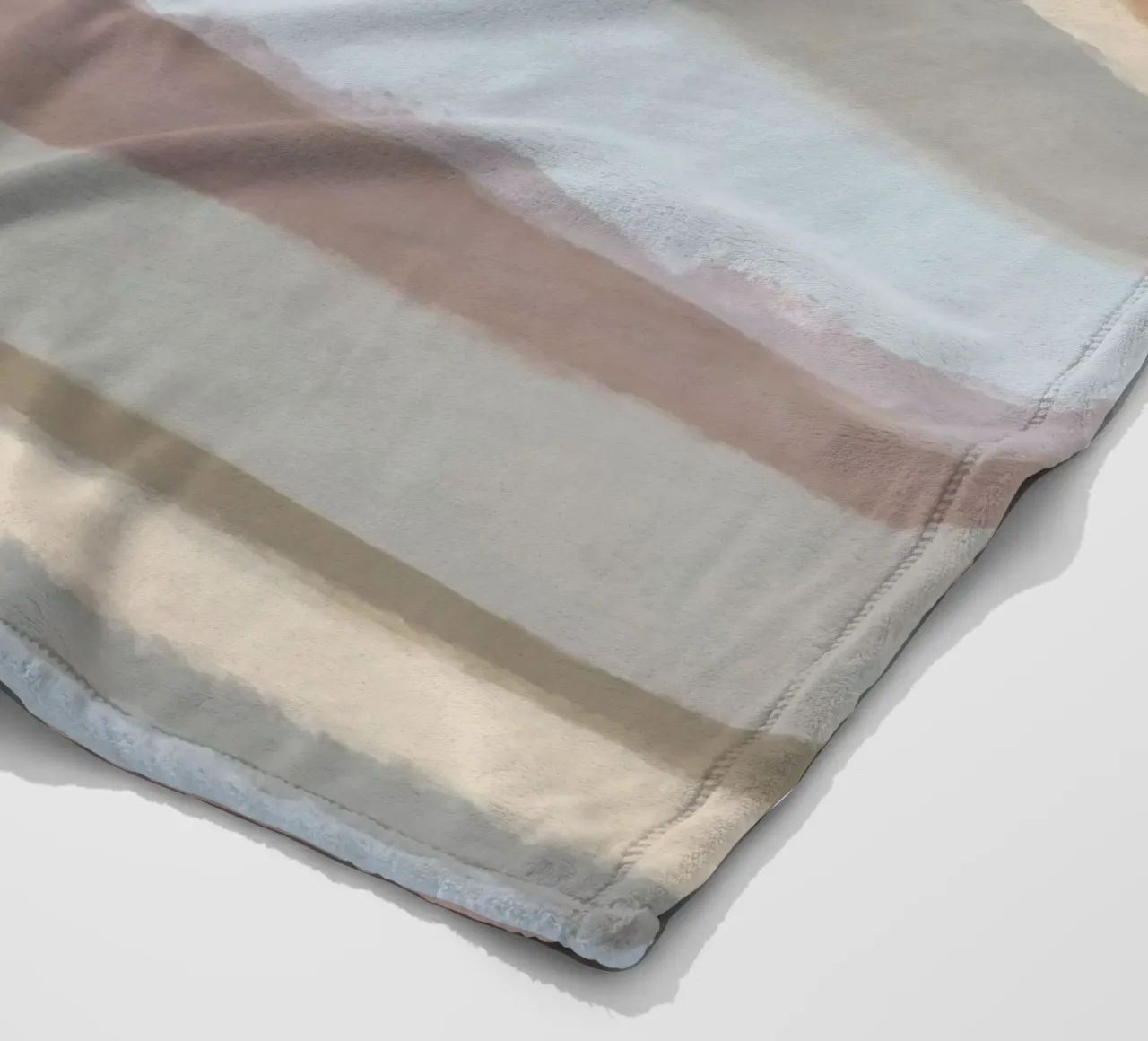 Strips 4C | Pale Blue, Mauve & Warm Neutrals coperta in pile da sabidussi