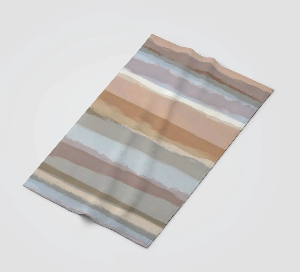 Strips 4C | Pale Blue, Mauve & Warm Neutrals coperta in pile da sabidussi
