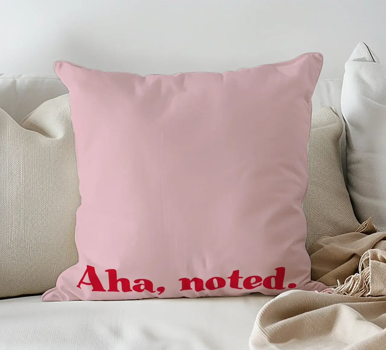 Aha. Noted. cuscino da PurePeachStudio