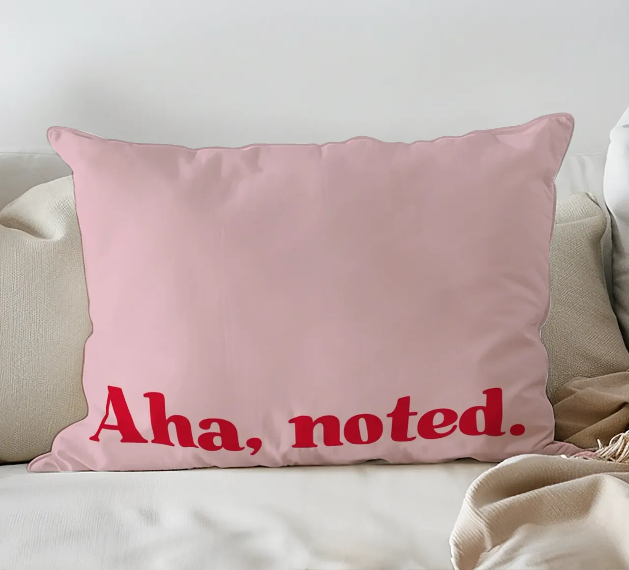 Aha. Noted. cuscino da PurePeachStudio