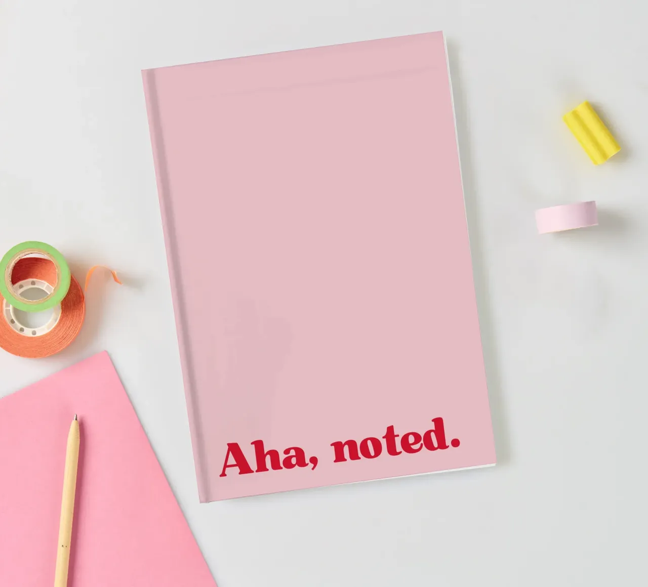 Aha. Noted. notebook by PurePeachStudio