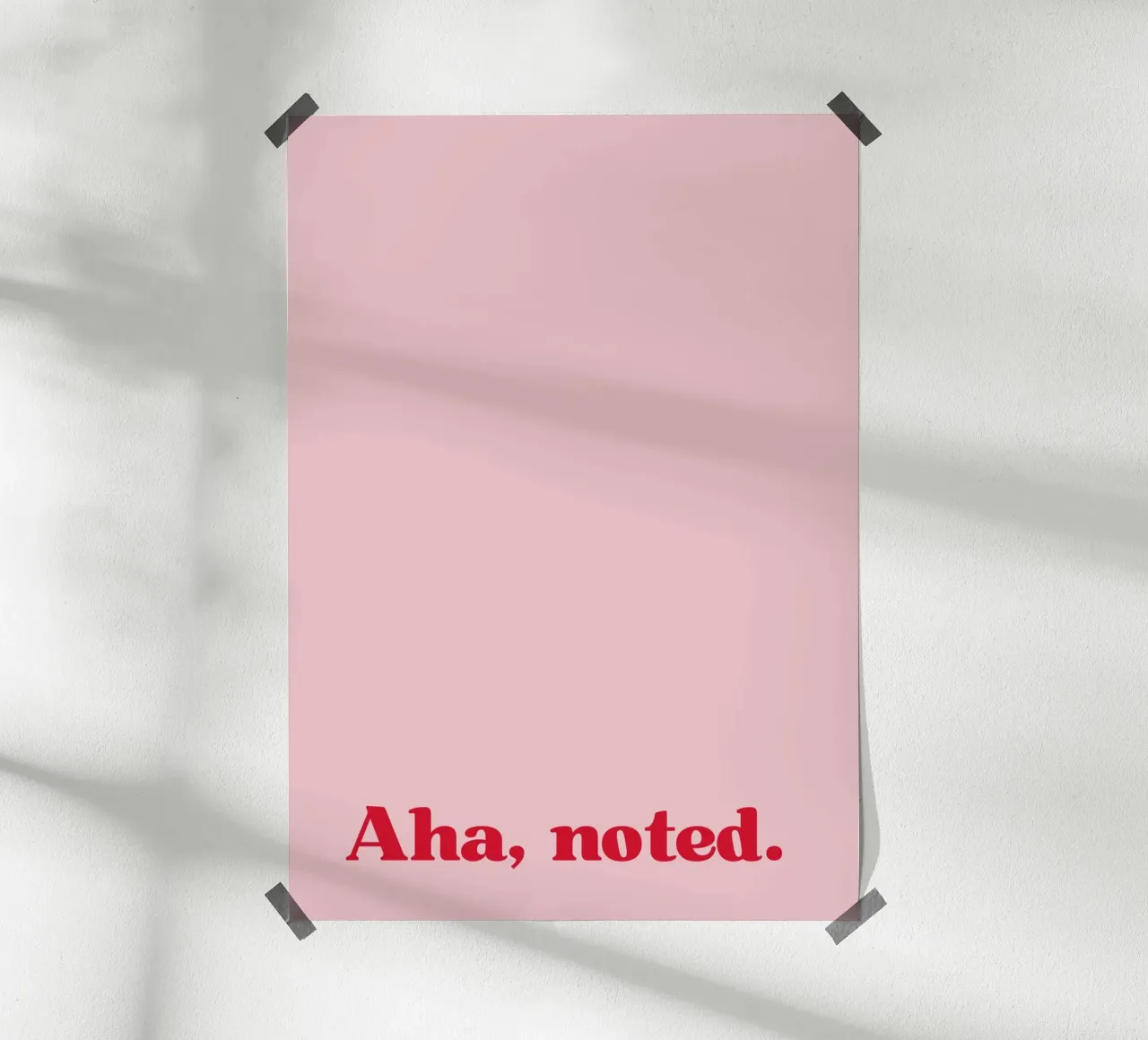 Aha. Noted. carta hahnemühle da PurePeachStudio