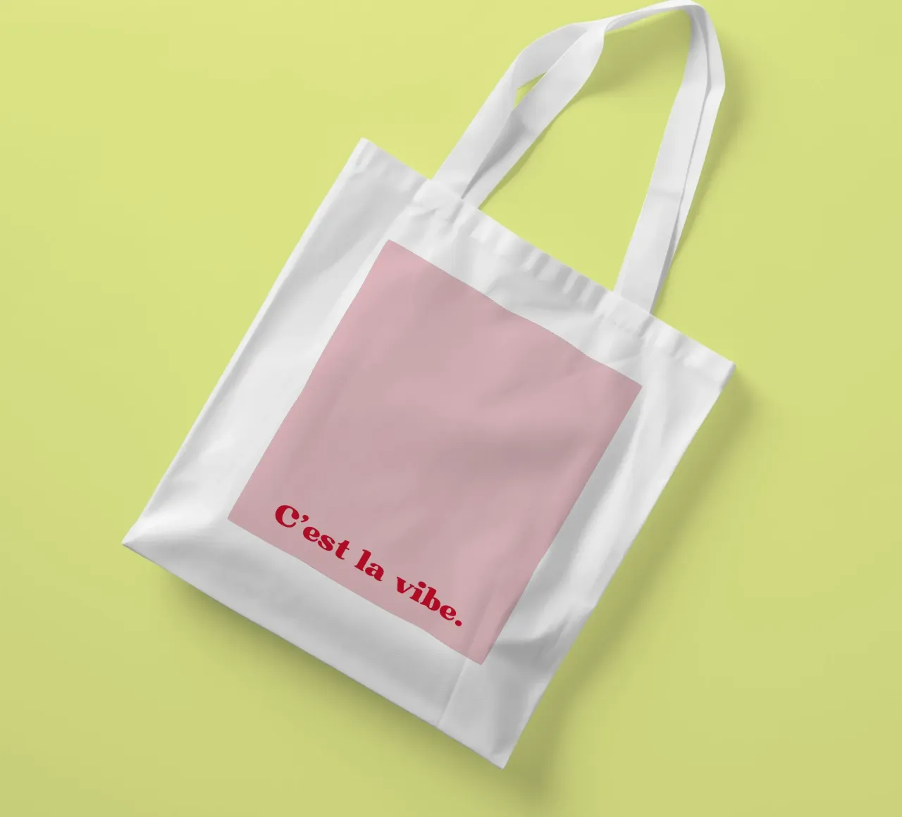 C'est la vibe. borsa in juta da PurePeachStudio