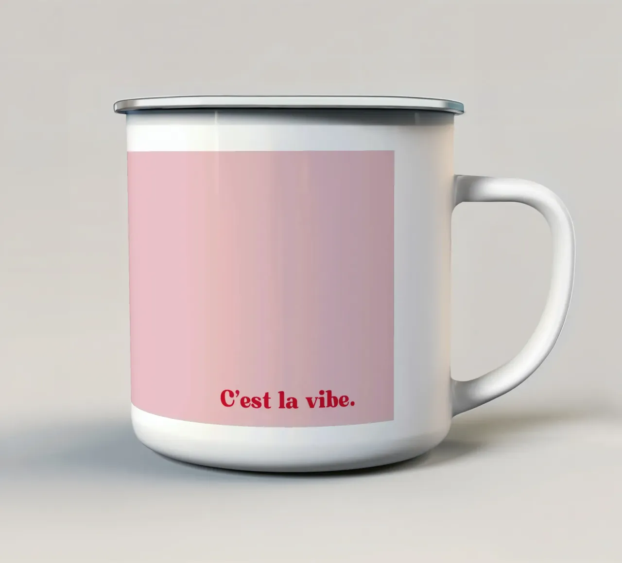 C'est la vibe. tazza in smalto da PurePeachStudio