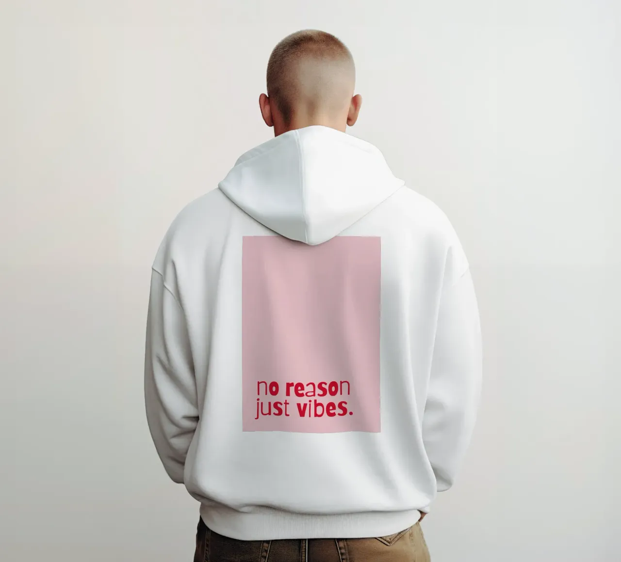 no reason just vibes. felpa con cappuccio da PurePeachStudio