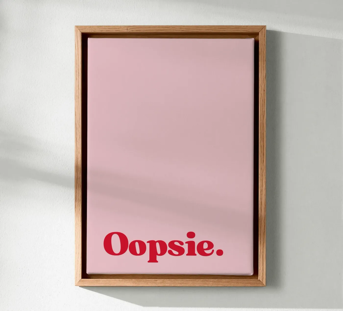 Oopsie canvas by PurePeachStudio