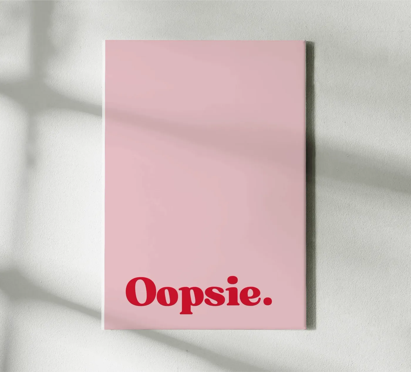 Oopsie canvas by PurePeachStudio