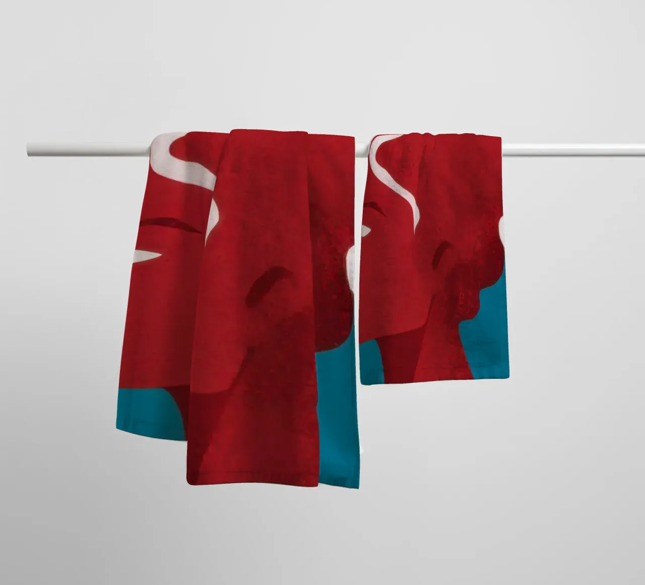 Abstract Harmony Forms towel by Katarsis Mann