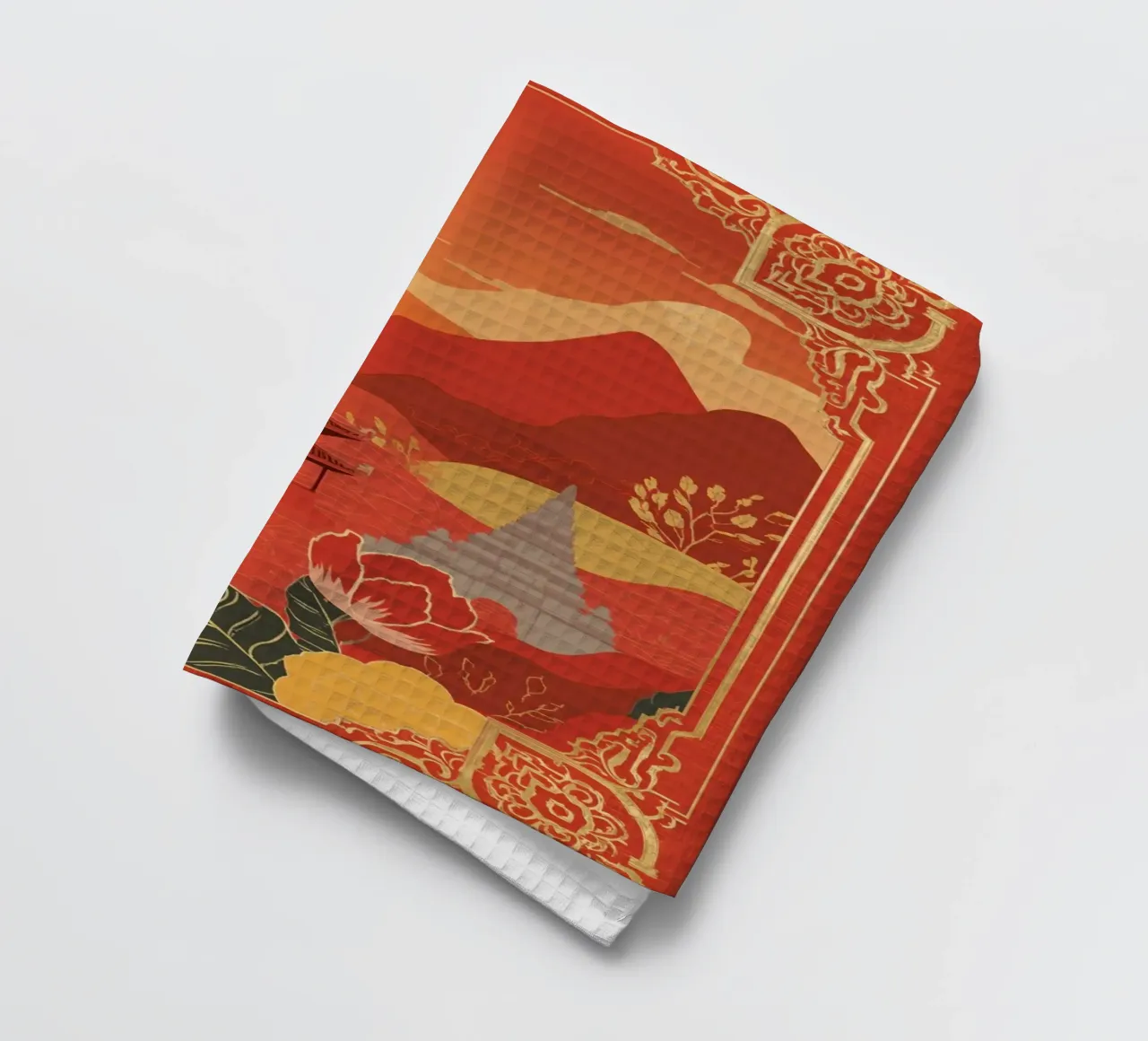 Paesaggio asiatico con tempio e pagoda canovaccio da cucina da DesignDoodle