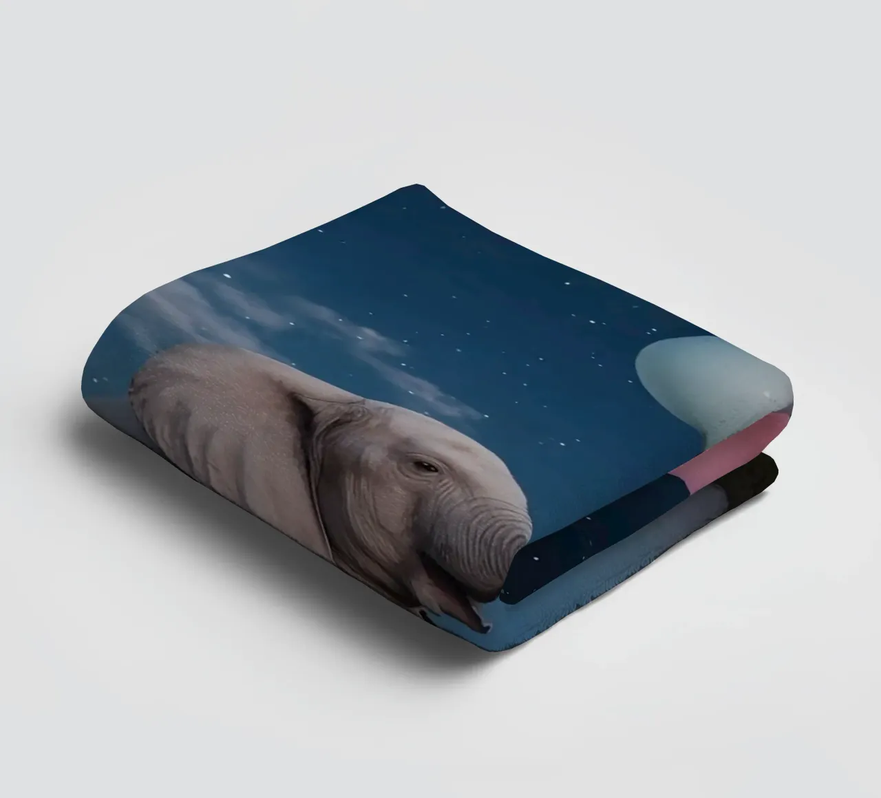 Elefante carino con palloncini in mano di notte asciugamano da bagno da DesignDoodle