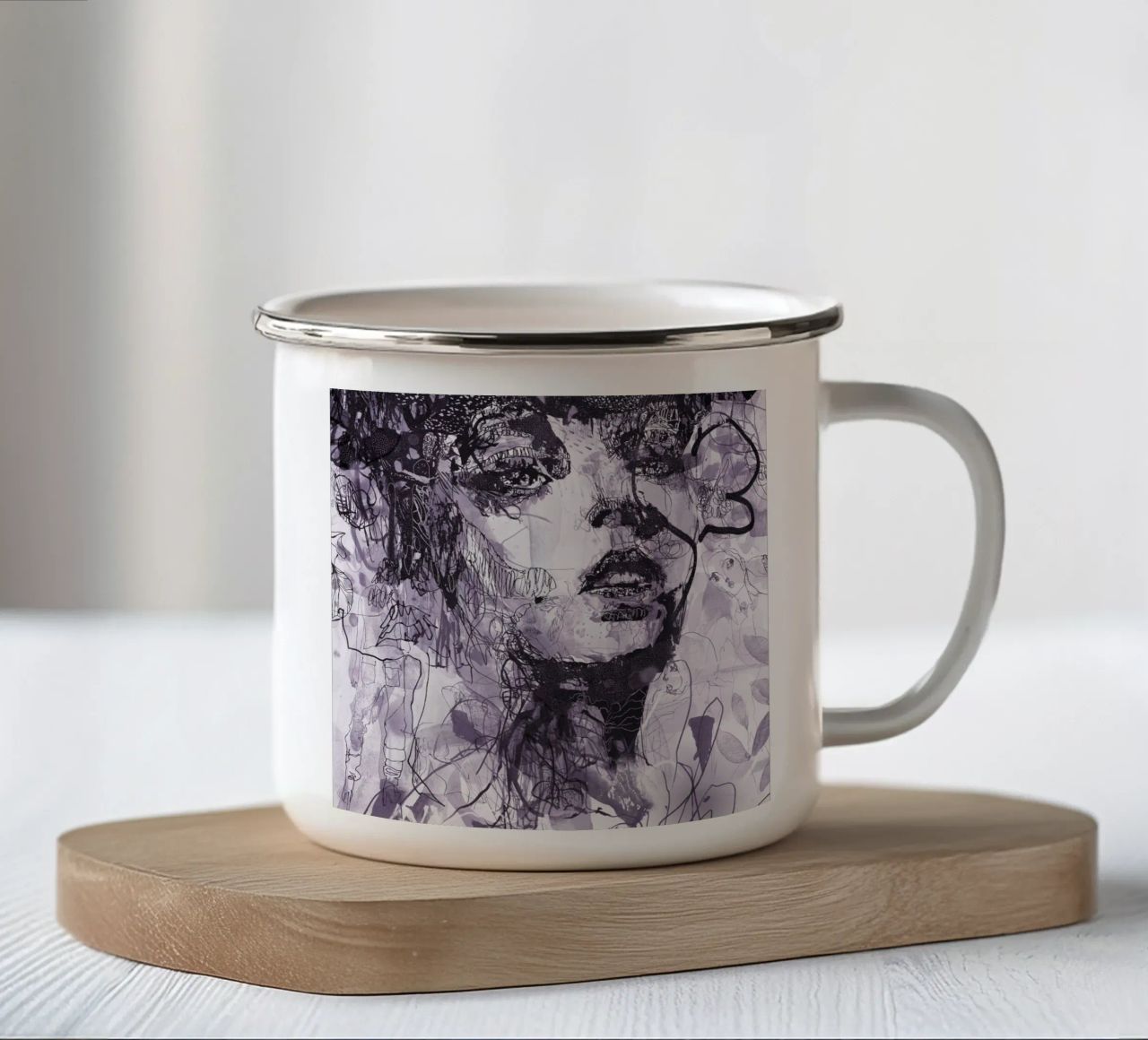 buio d'estate tazza in smalto da k i m