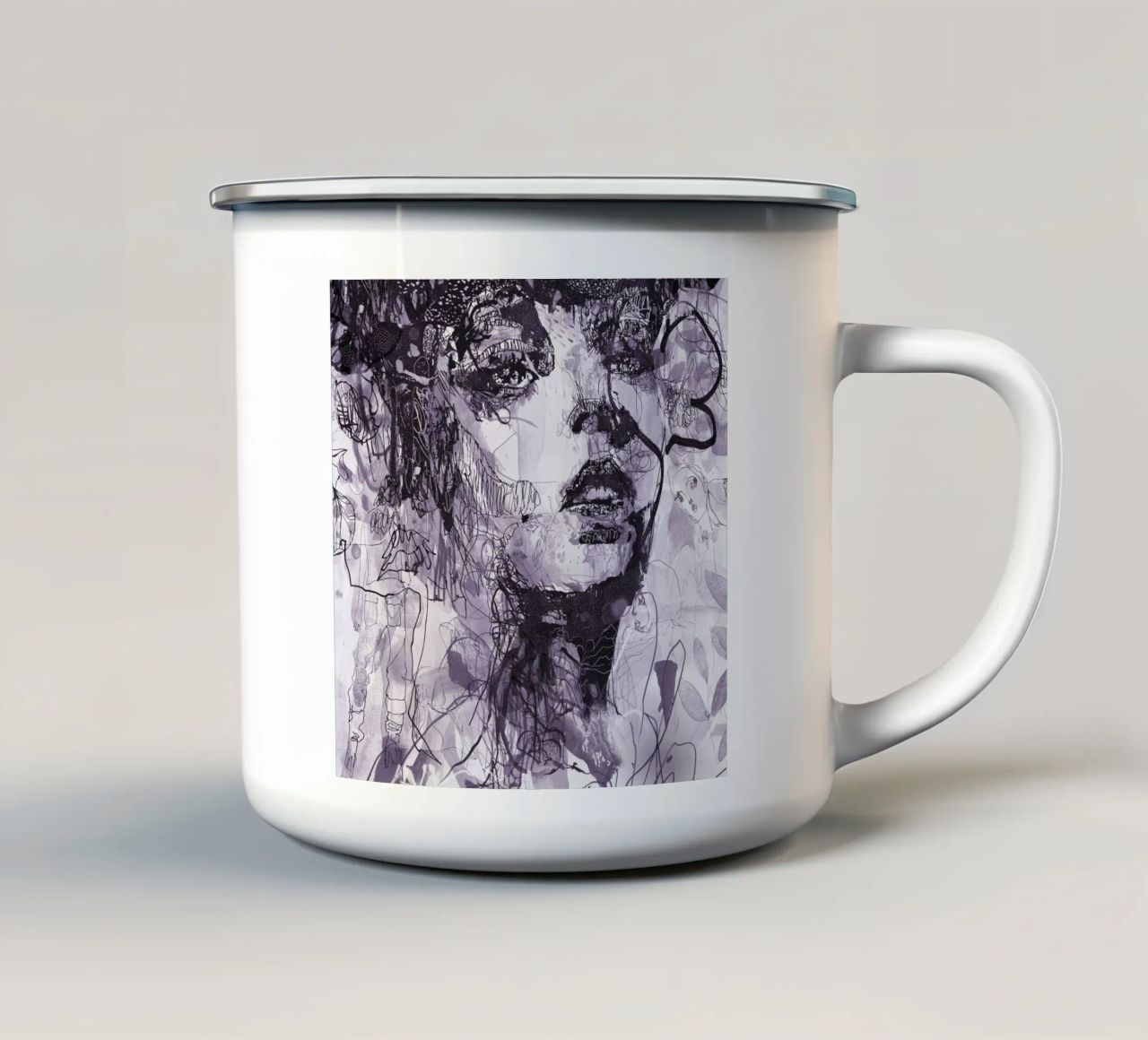 buio d'estate tazza in smalto da k i m