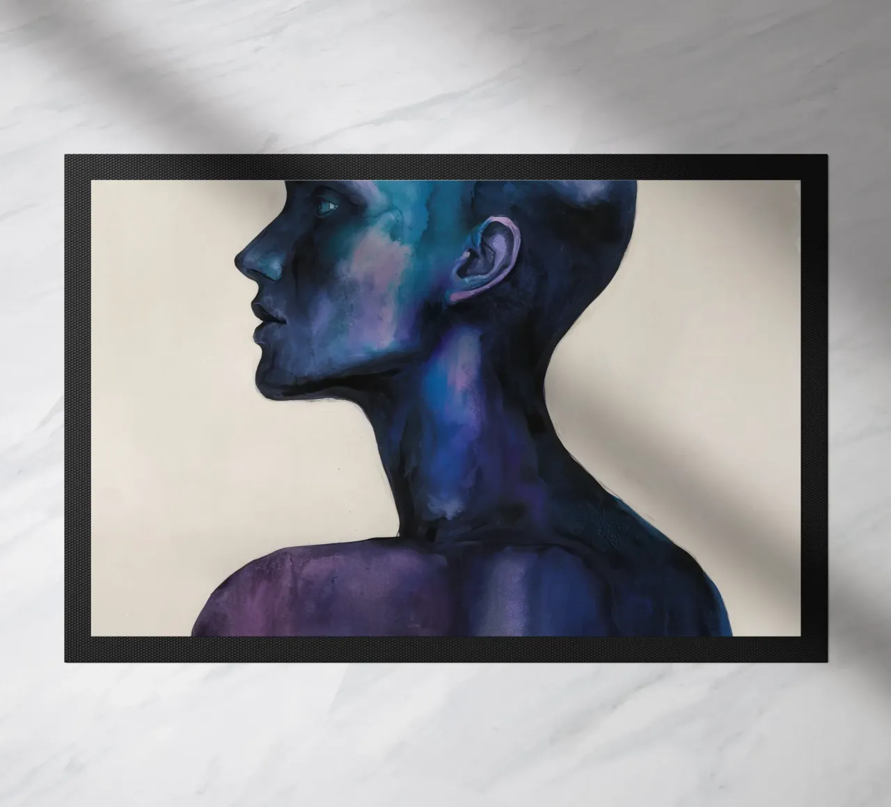Silhouette acquerello indaco zerbino da Katarsis Mann