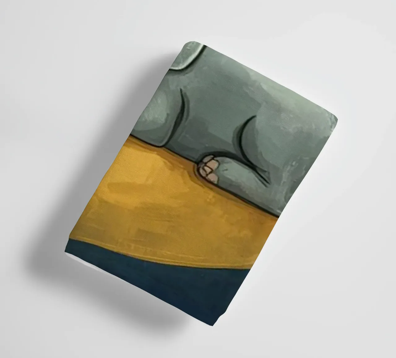 Elephant sleeping on crescent moon with smiling face towel by DesignDoodle