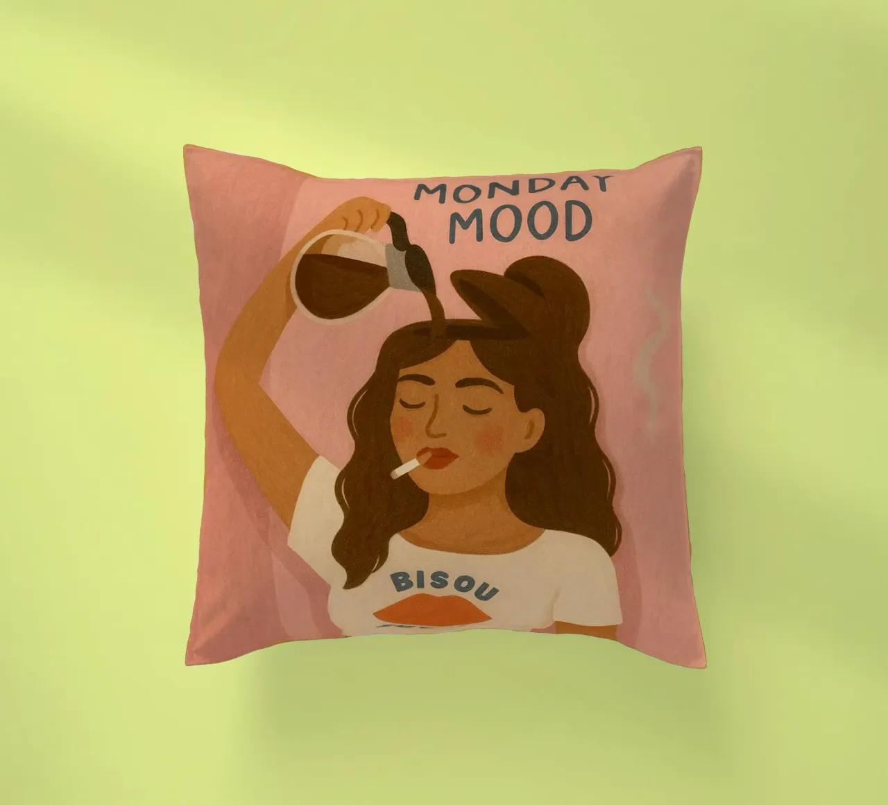 Monday Mood cuscino da PurePeachStudio