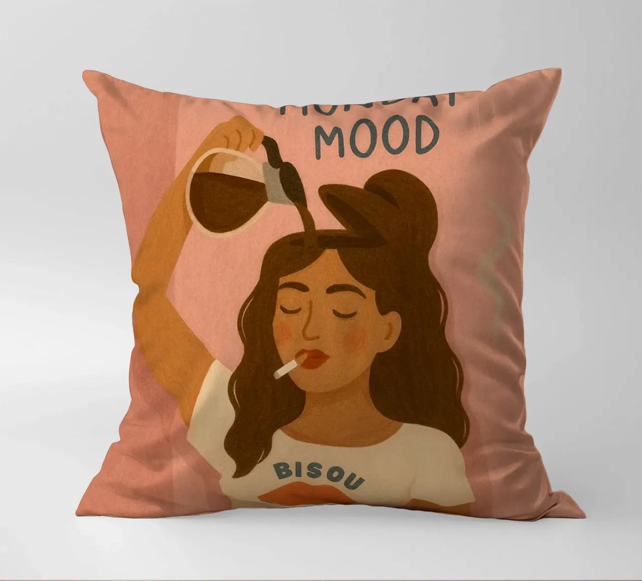 Monday Mood cuscino da PurePeachStudio