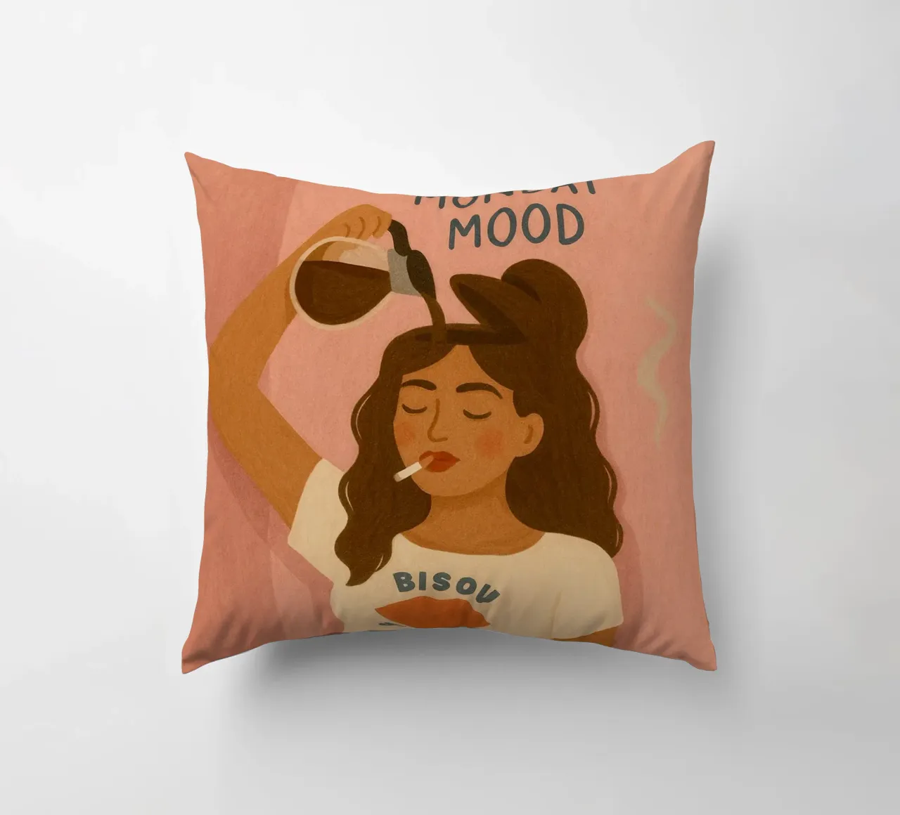 Monday Mood cuscino da PurePeachStudio