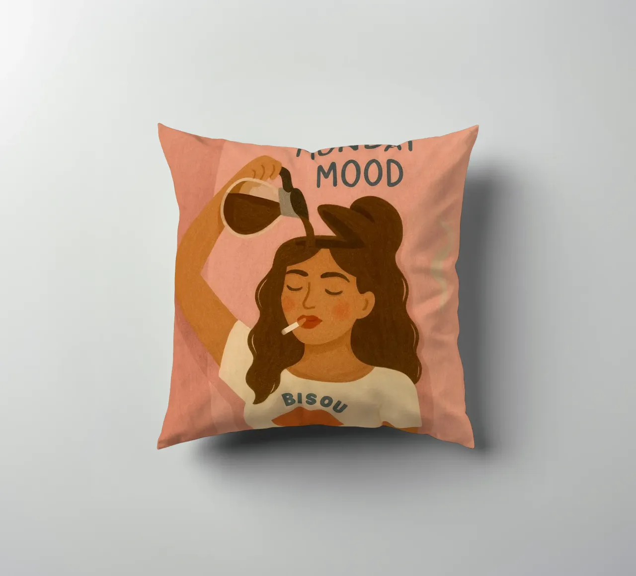 Monday Mood cuscino da PurePeachStudio