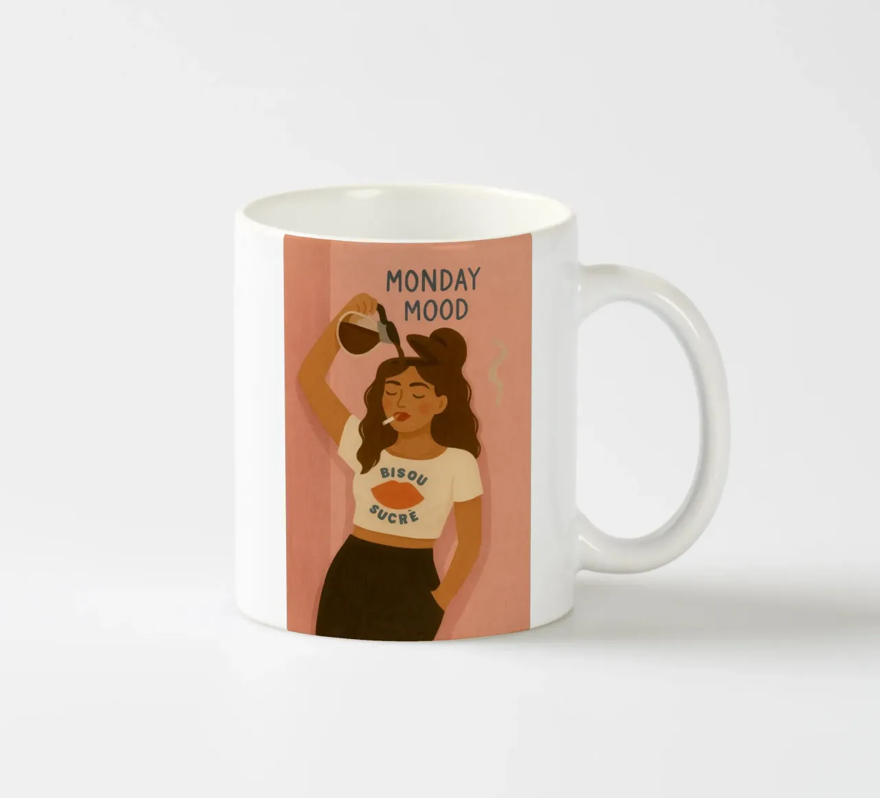 Monday Mood tazza in ceramica da PurePeachStudio
