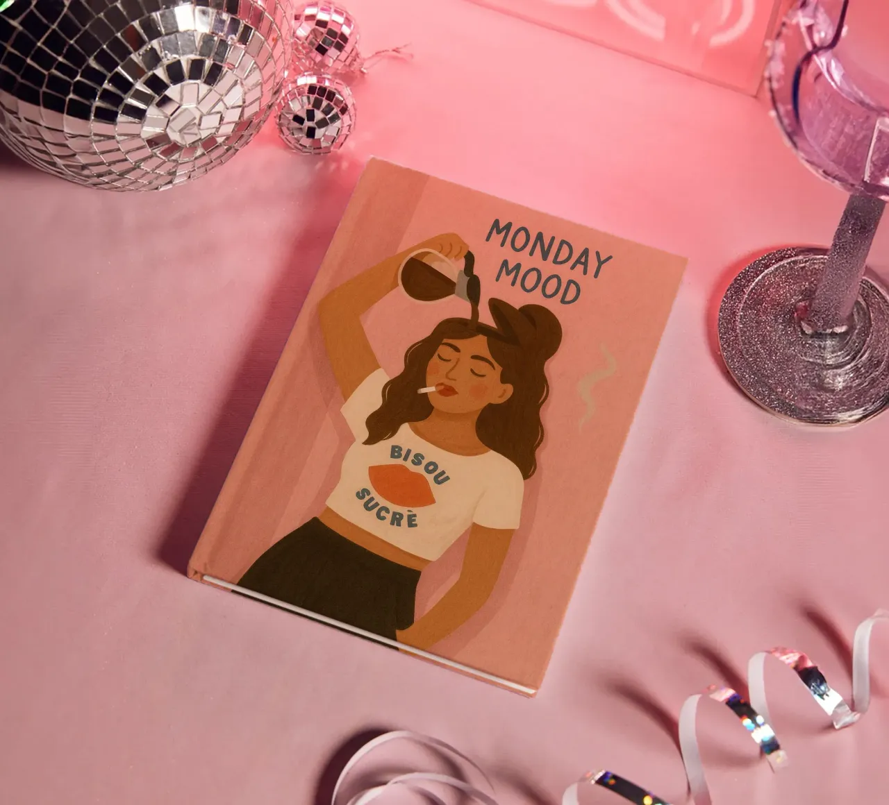 Monday Mood notebook by PurePeachStudio