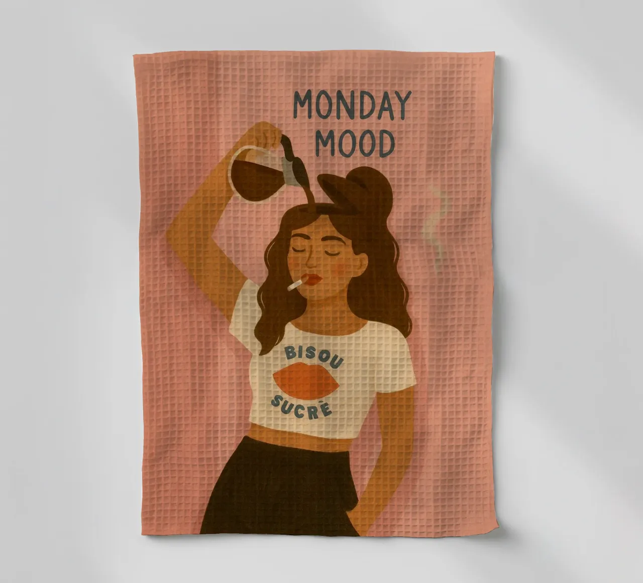 Monday Mood canovaccio da cucina da PurePeachStudio