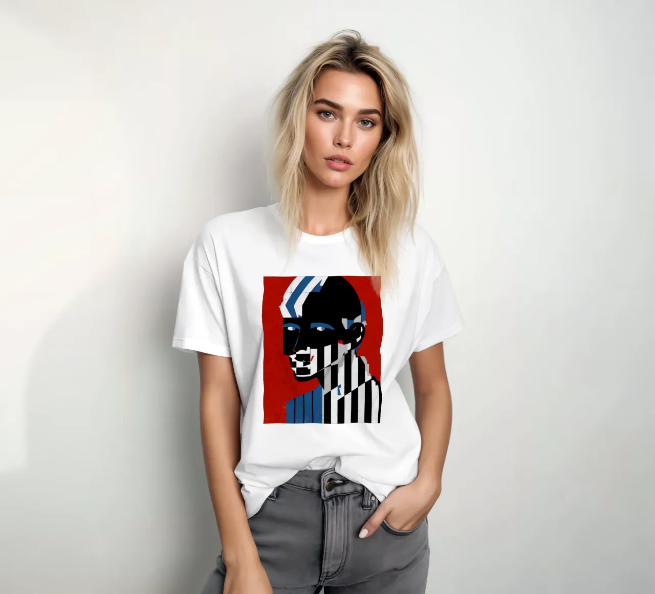 Striscia d'identità Op Art t-shirt da Katarsis Mann