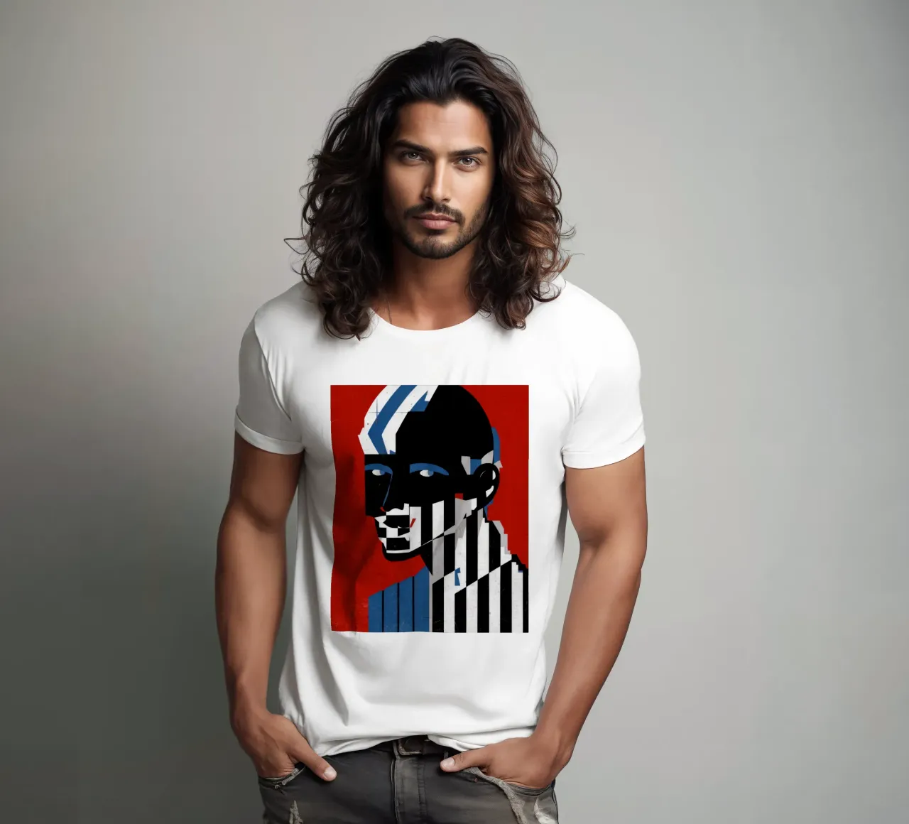 Striscia d'identità Op Art t-shirt da Katarsis Mann