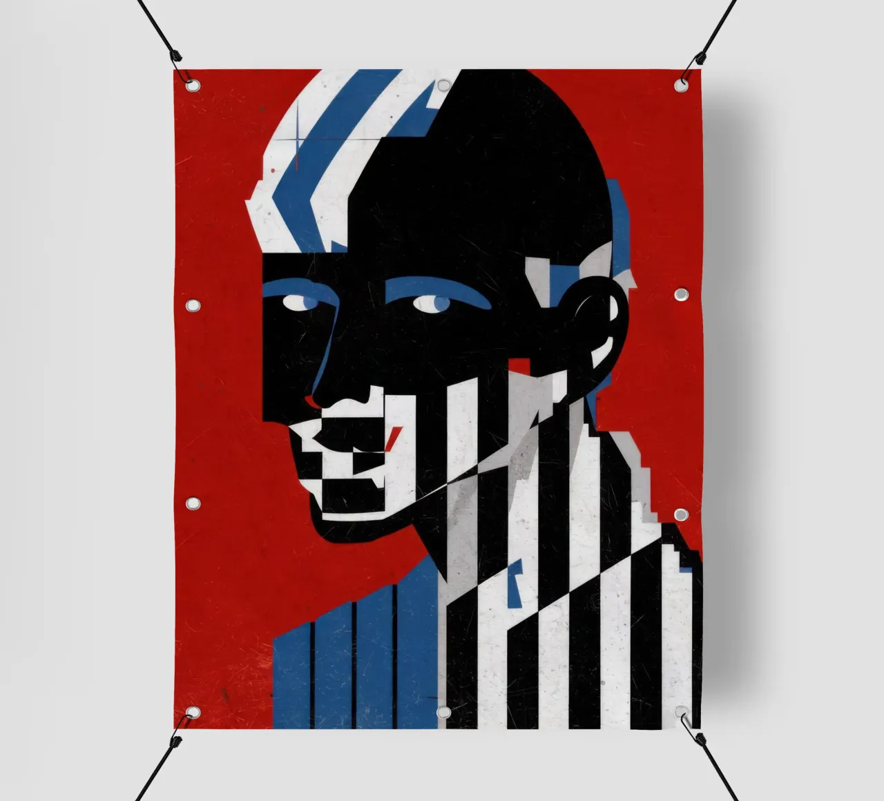 Striscia d'identità Op Art telo in pvc da Katarsis Mann