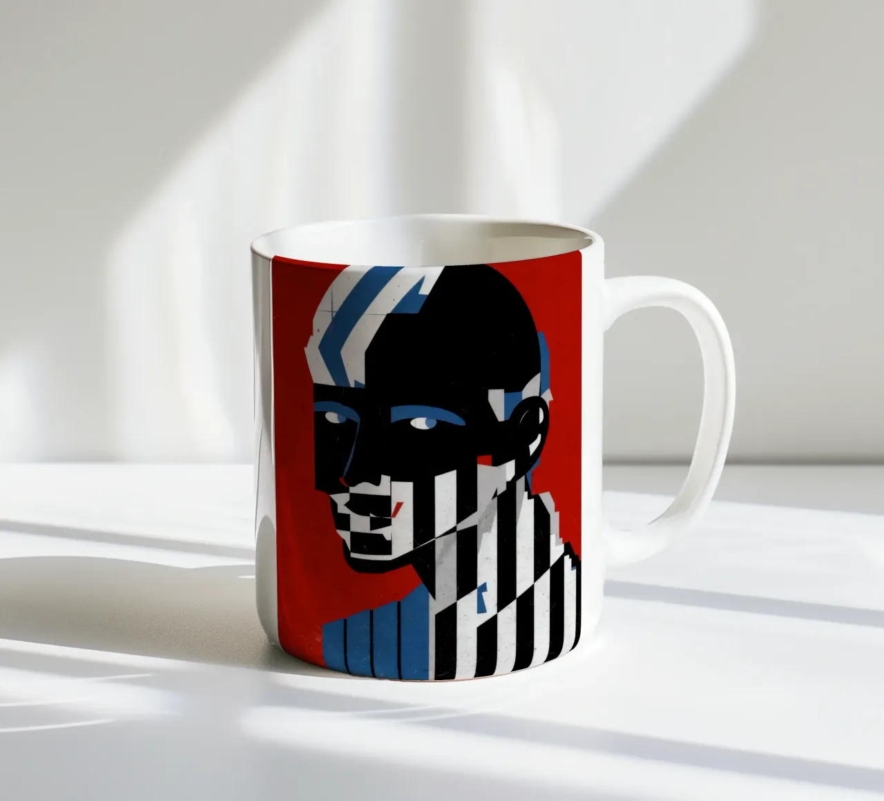 Striscia d'identità Op Art tazza in ceramica da Katarsis Mann
