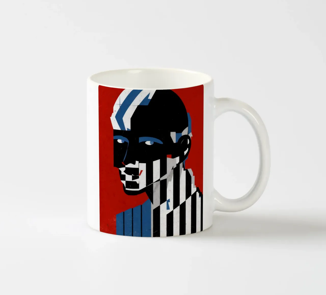 Striscia d'identità Op Art tazza in ceramica da Katarsis Mann