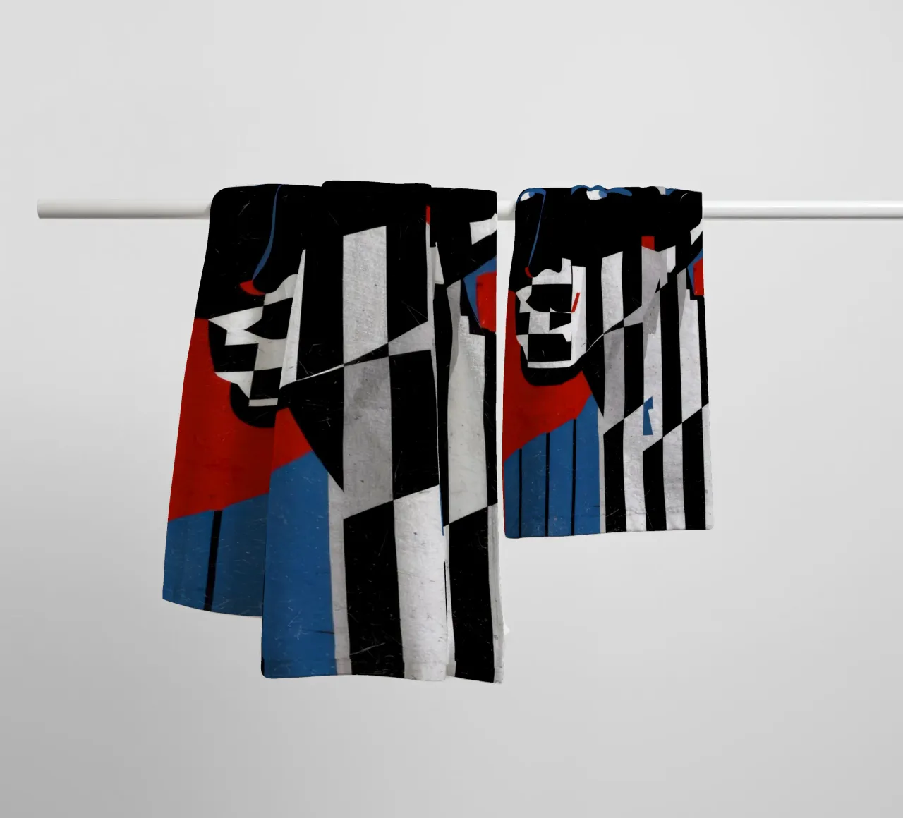 Striscia d'identità Op Art asciugamano da bagno da Katarsis Mann
