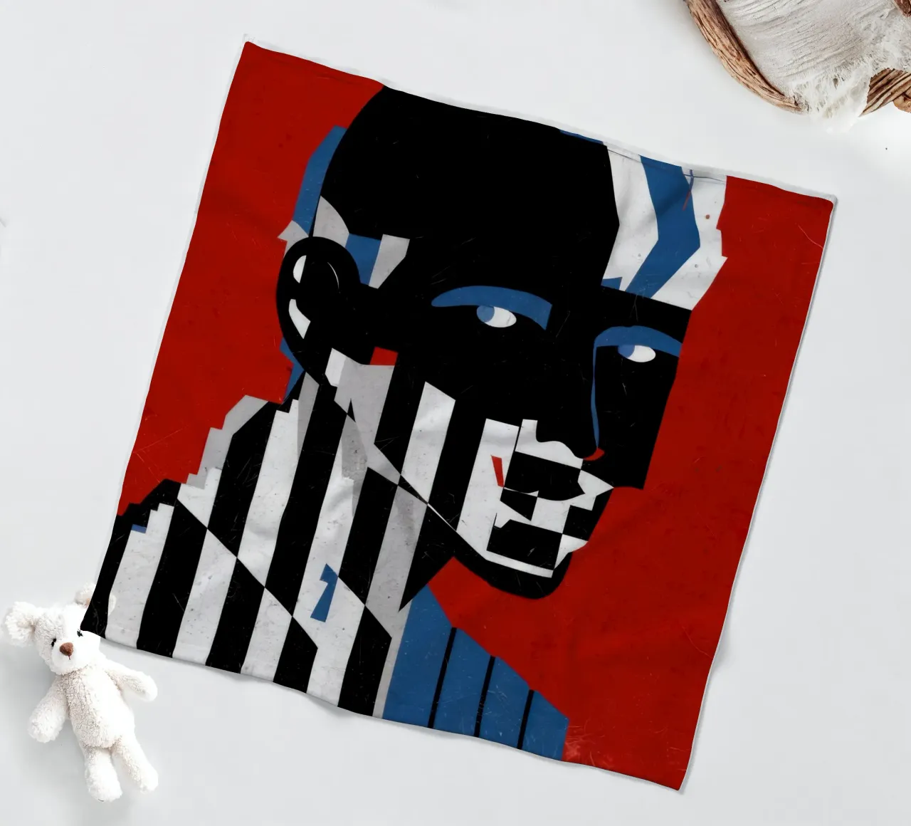 Striscia d'identità Op Art coperta in pile da Katarsis Mann