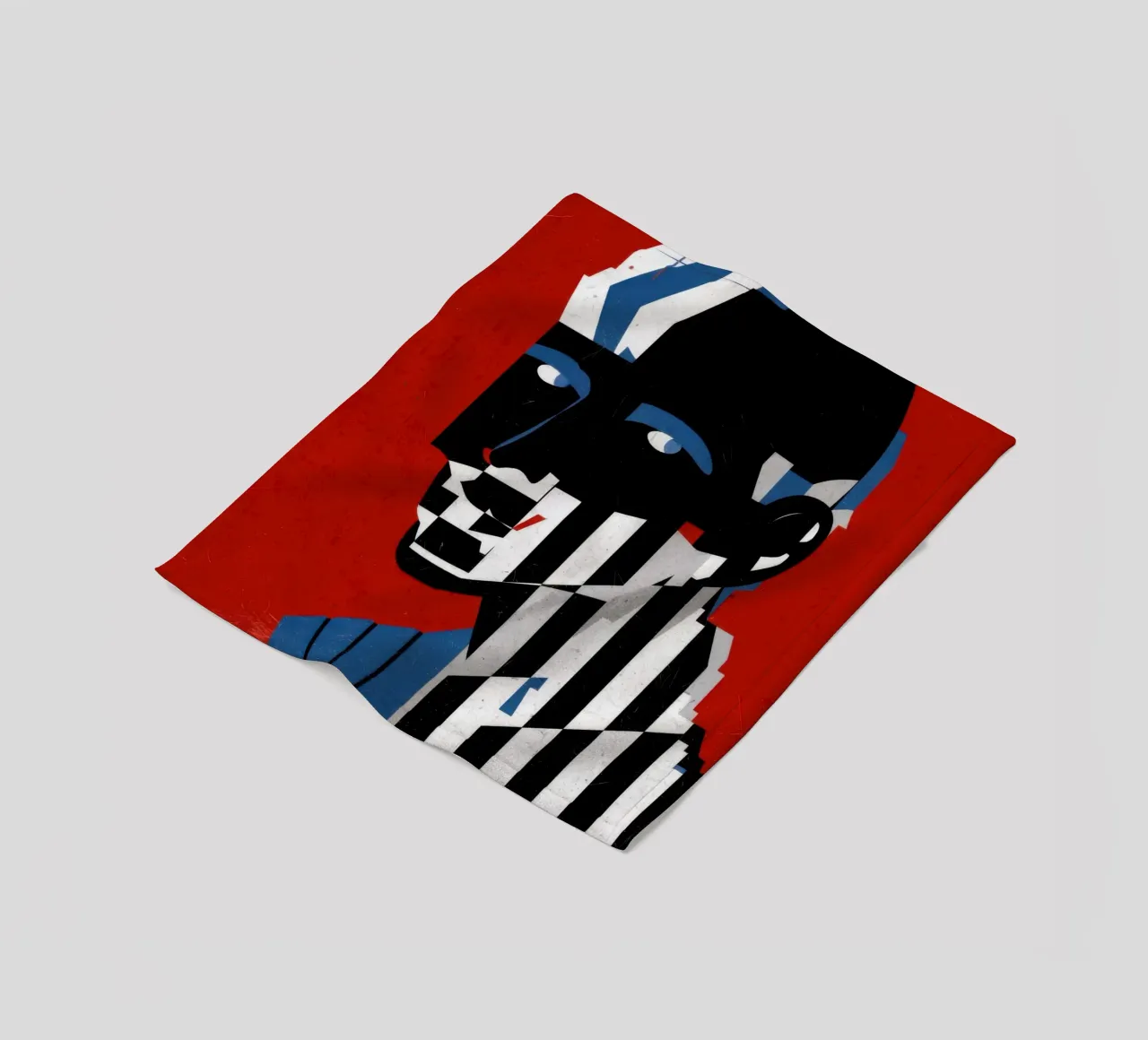 Striscia d'identità Op Art coperta in pile da Katarsis Mann