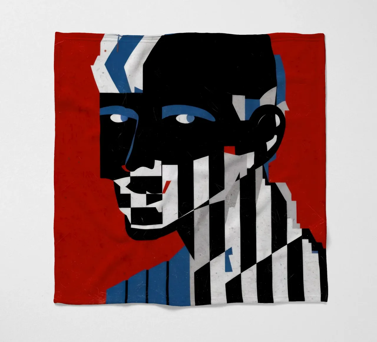 Striscia d'identità Op Art coperta in pile da Katarsis Mann