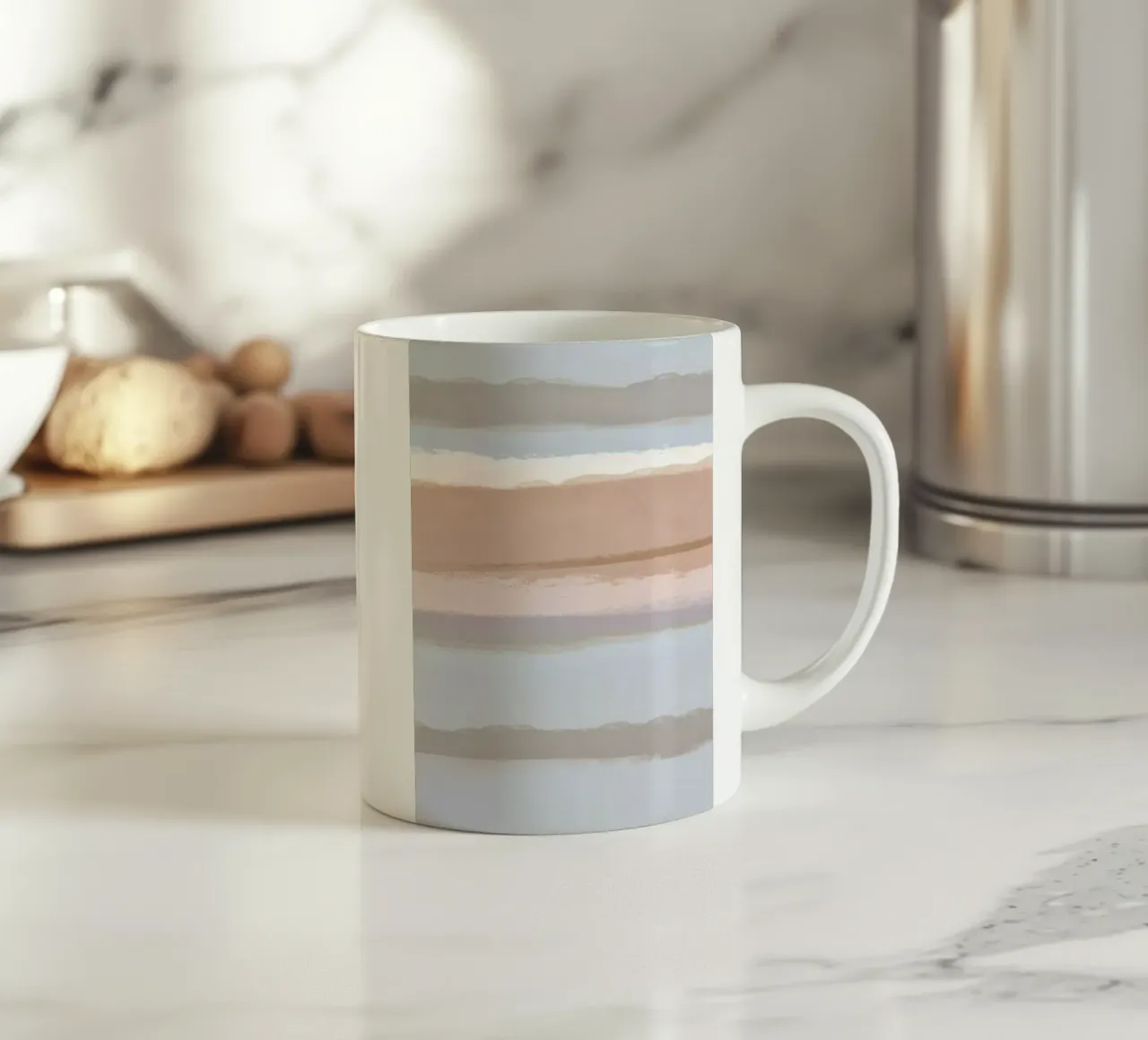 Strips 6A | Minimal Pastel Blues tazza in ceramica da sabidussi